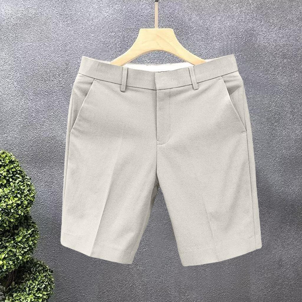 Men's Plain Golf Shorts Outdoor Athletic Shorts for Sports Casual Wear Lightweight Breathable Fabric No Belt Included