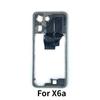 For Honor X6a Middle Frame Housing Bezel With Side Button Repair Parts