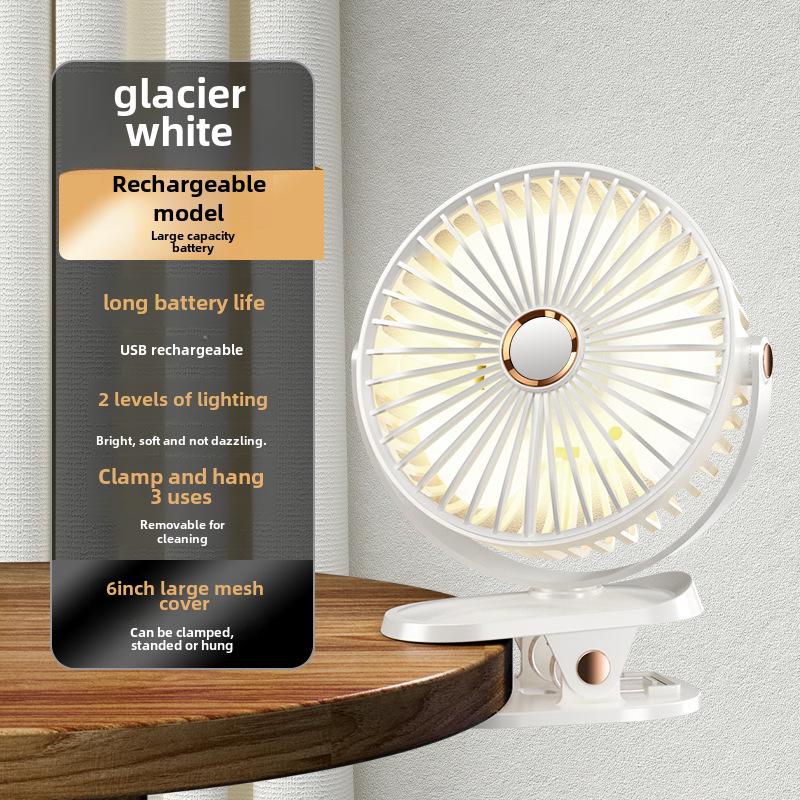 Mini USB Wiederaufladbarer Clip-On Tischventilator für Studentenwohnheime und Zuhause