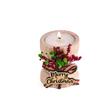 Christmas Wooden Candles 3D Festive Atmosphere Decoration