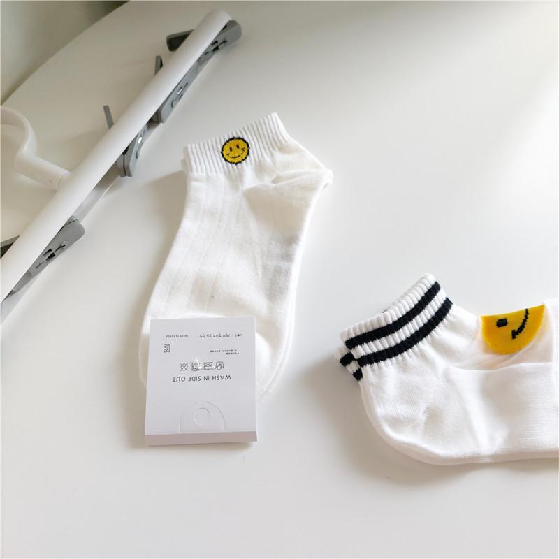 Ladies Spring Summer Autumn Smiley Face Short Invisible Socks One size fits all