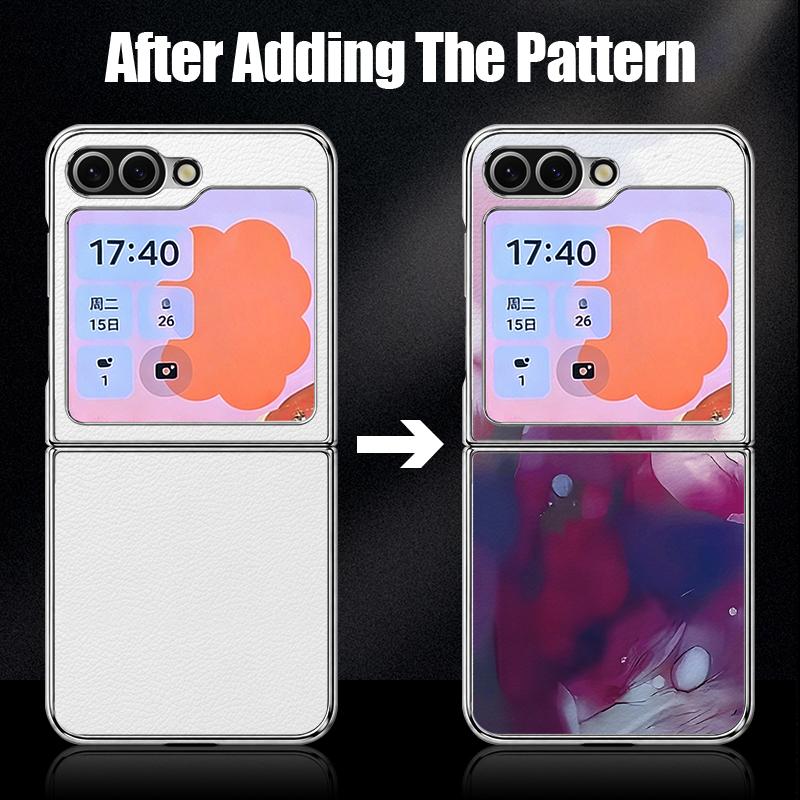 Colorful Marble Case For Samsung Z Flip 8 7 6 5 Luxury Plating Leather Skin Folding Phone Cover For Galaxy Z Flip8 Flip7 Flip6