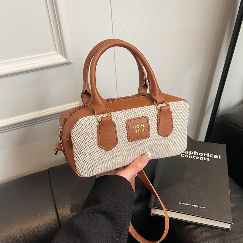 Niche contrasting color hand bag casual versatile trend shoulder messenger bag popular temperament versatile women's bag