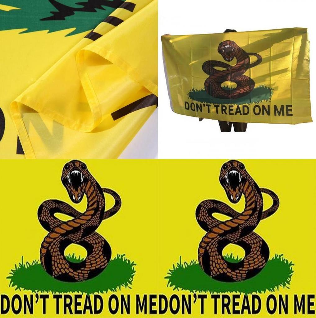 Don't Tread On Me Schlangenflagge Polyester Material Gadsden Flagge Für Unabhängigkeitstag Feiern