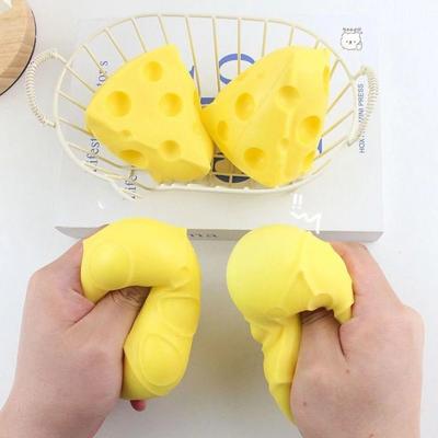 Squeeze Toy Simulation Cheese Squeeze Toys Sticky Soft Decompressing Pinching Cheese Cute Slow Rebound Relief Relax Toys