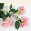 3 Branch Artificial Flower Bouquet with 3-Head Blooms Realistic Faux Silk Flower Bouquet with Stem for Wedding Party Home Office Decor