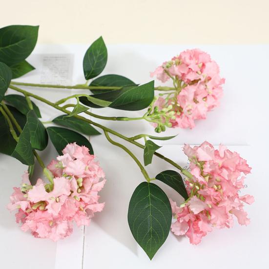 3 Branch Artificial Flower Bouquet with 3-Head Blooms Realistic Faux Silk Flower Bouquet with Stem for Wedding Party Home Office Decor