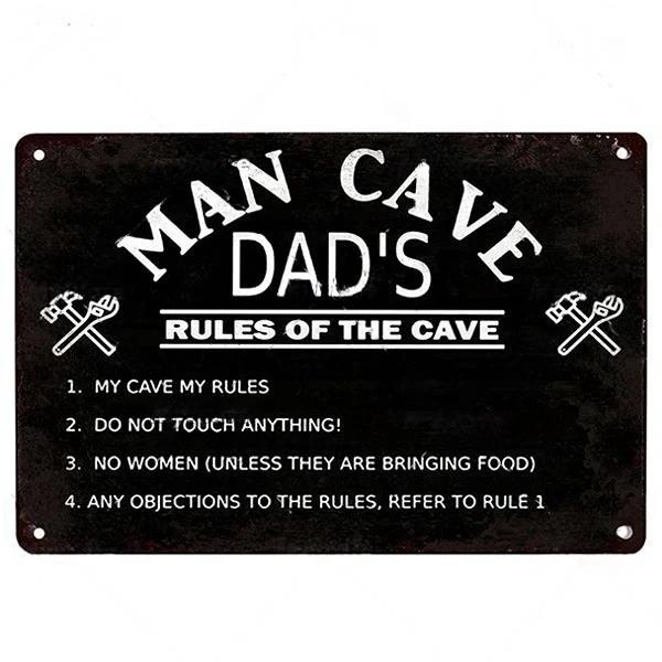 Vintage Dad's Garage Metal Tin Sign Decor Room Decoration Metal Plaque Garage Club Man Cave Bar Sign Poster Home Wall Decor