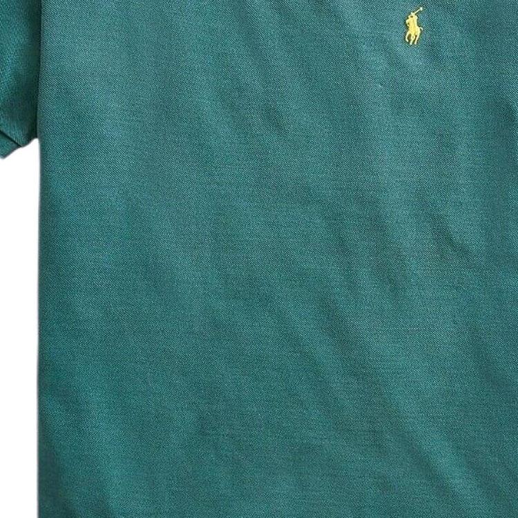 Polo Ralph Lauren Solid Color Pony Embroidered Casual Short Sleeve Polo Shirt Men tops Green 710670136-045