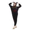 Autumn And Winter Cartoon Animal One-Piece Pajamas Black Powder Bear Fleece Loungewear