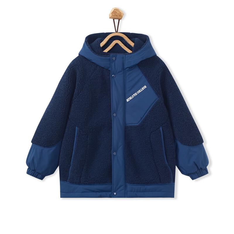 MiniPeace Boys' Faux Fur Hooded Winter Jacket