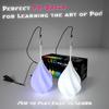 POITOI LED Poi Balls, Glow Balls, Soft Glow Poi Balls for Beginners and Pros, Rainbow Fade, High Strobe, Spinning LED Glow Toys, Light Up Balls, 1