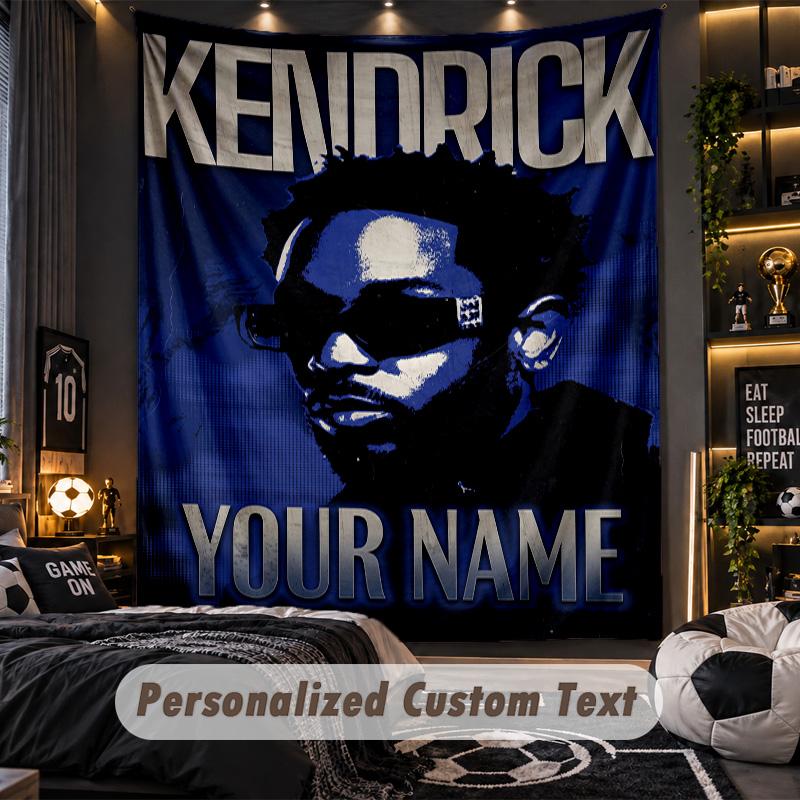 Personalized Wall Tapestry,Kendrick Lamar Custom Printed Name, Fabric Wall Art For Indoor Room Backdrop