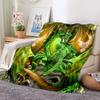 Colorful Dragon Pattern Flannel Throw Blanket Soft Cozy Lightweight Warm for Bedroom Sofa Couch Bed Decoration Teen Kids Gifts