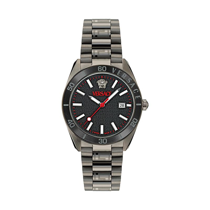 Versace V Dome Bracelet Watch Stainless Steel Men Watches Silver VE8E00324