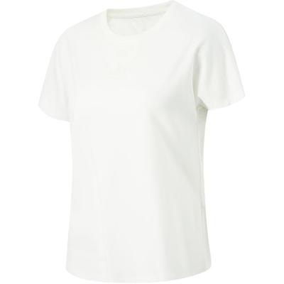 Comfortable Round Neck Moisture Wicking Sports Short Sleeve T-Shirt Women Tops Off-White ATSU018-1