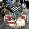 Christmas Cat Pattern Round rug,Carpet Rug for Living Room Bedroom Playroom ,Non-slip Floor Mat,Holiday Gifts and Birthday Gifts.