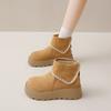 Simple Small Muffin Thick-soled Short Boots for Women's 2025 Autumn and Winter New Fashionable Versatile and Thin Martin Boots