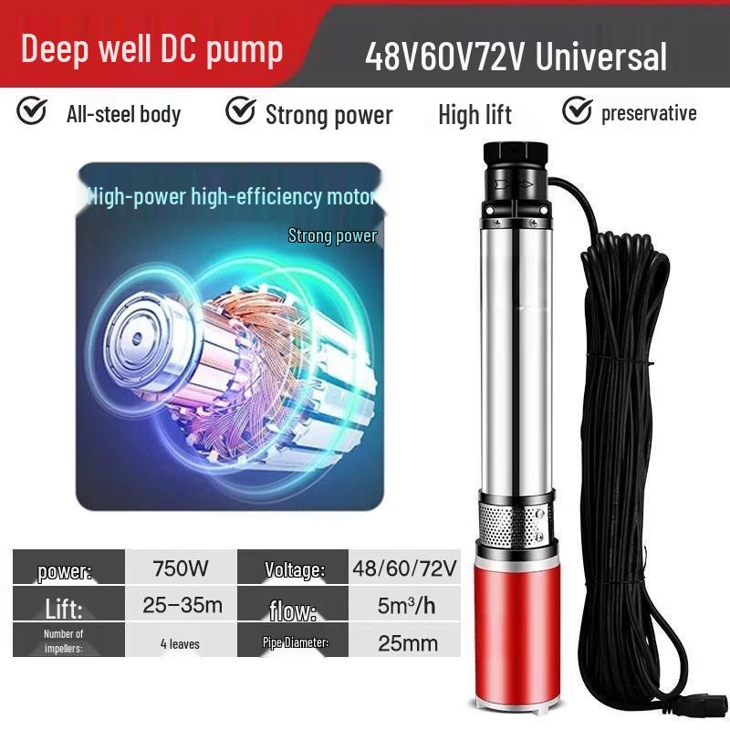 

Jundingying 750W DC Submersible Deep Well Pump