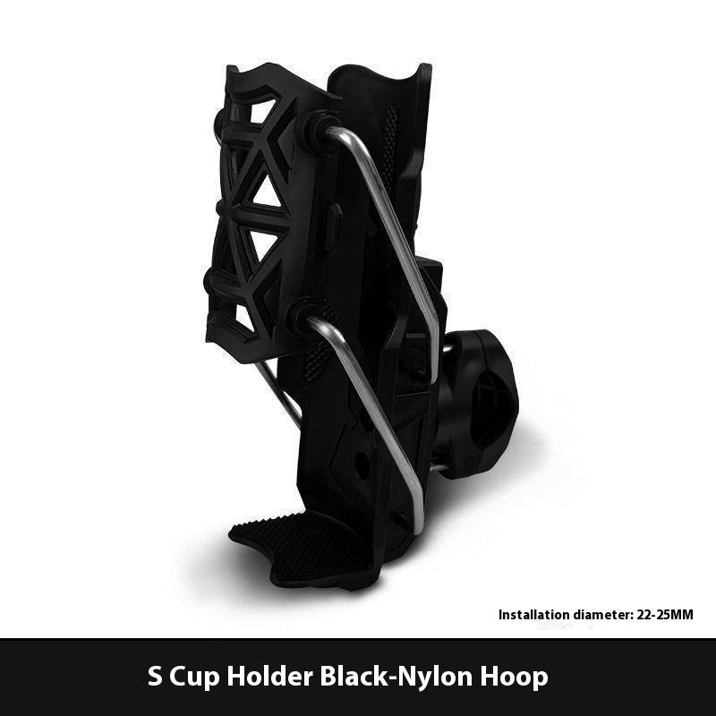 

2025 1 Set 360° Adjustable Handlebar Cup Cage Universal Bike Motorcycle Water Bottle Holder For Road Cycling Adv Motorbike чорний