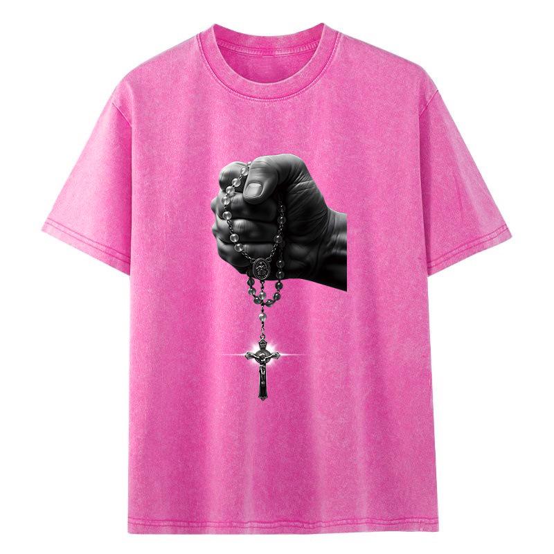 Womens Distressed Short Sleeve Tshirt Summer High Street Fashion Loose Fit Plus Size Heavyweight M