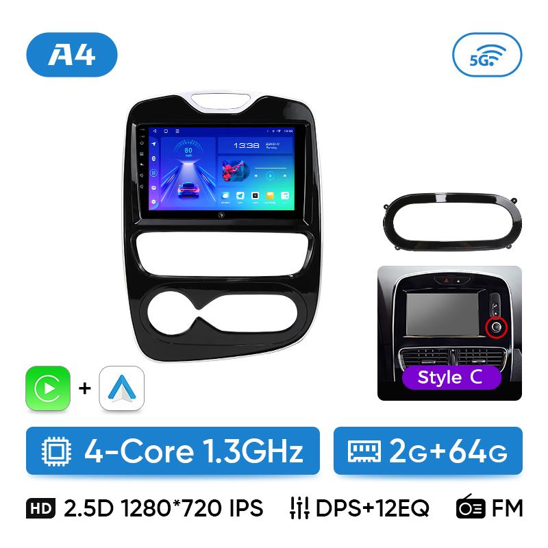 Ainavi Car Radio For Renault Clio 4 2012 - 2018 Wireless Carplay Android Auto Multimedia Player Stereo 2Din 4G Wifi DSP