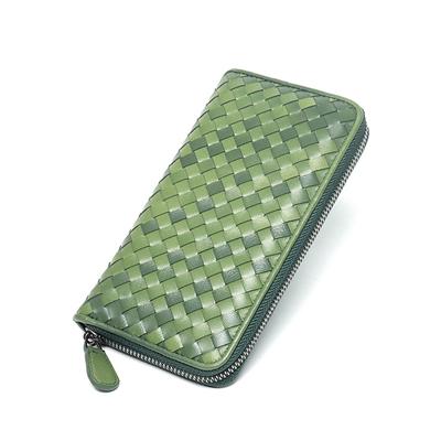 Damen Leder Geldbörse Handgewebte Erste Schaffell Herren Und Damen Geldbörse Brieftasche Lange Clutch