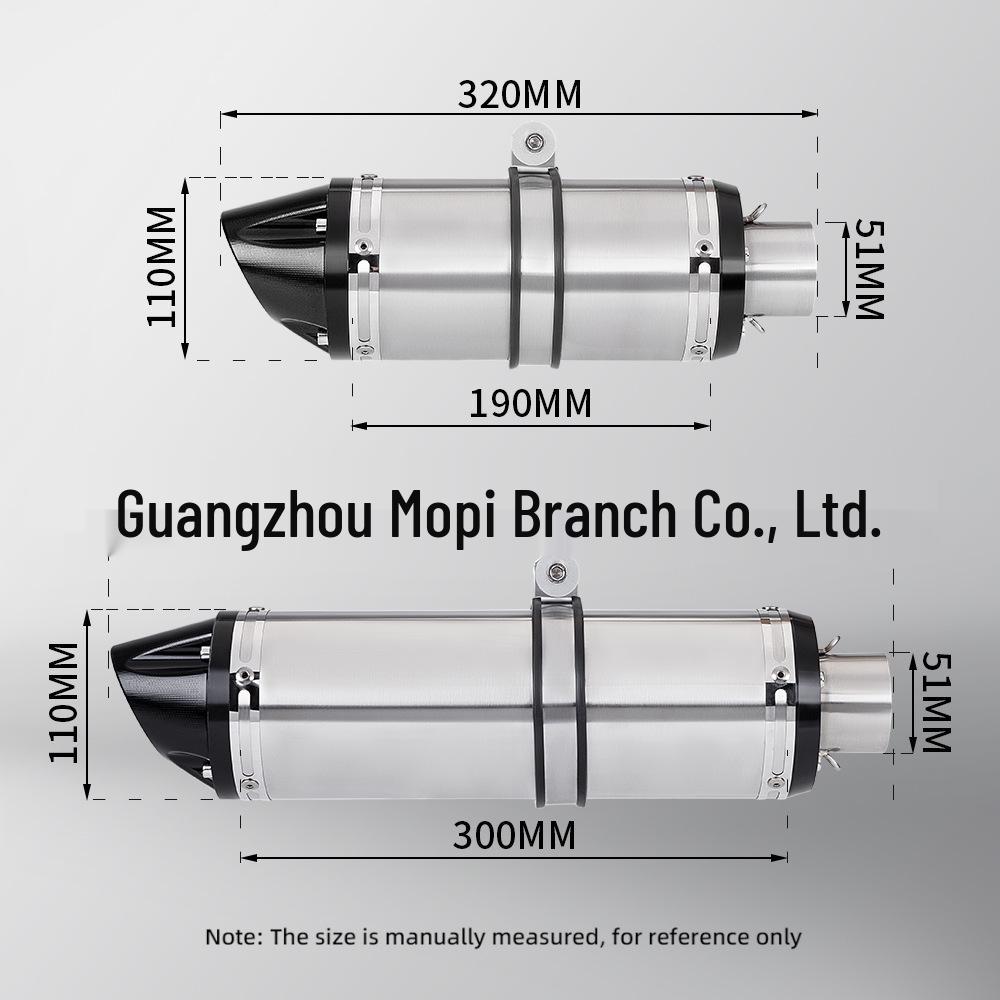 Carbon Fiber Exhaust Pipe for Z400 450SR - SC Mid-Rear Single Swingarm, Long/Short Styles