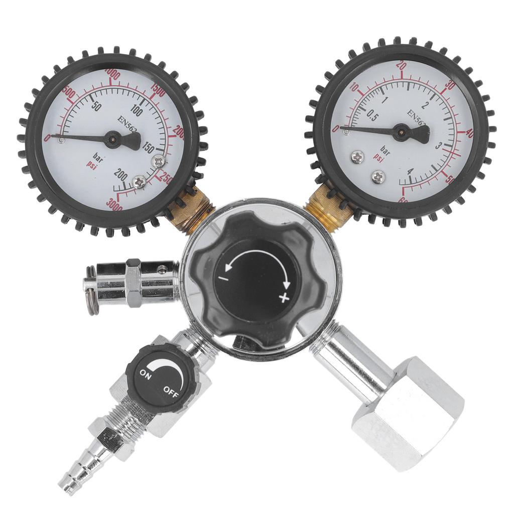 W21.8 Bierfassregler Aluminium ABS mit Schlauch CO2-Regler zum Karbonisieren Zapfen Bier Soda