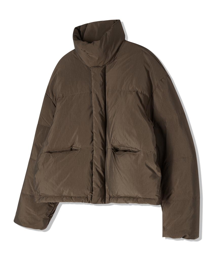 Awesome Studio Women'S Duck Down Short Padded Puffer Brown