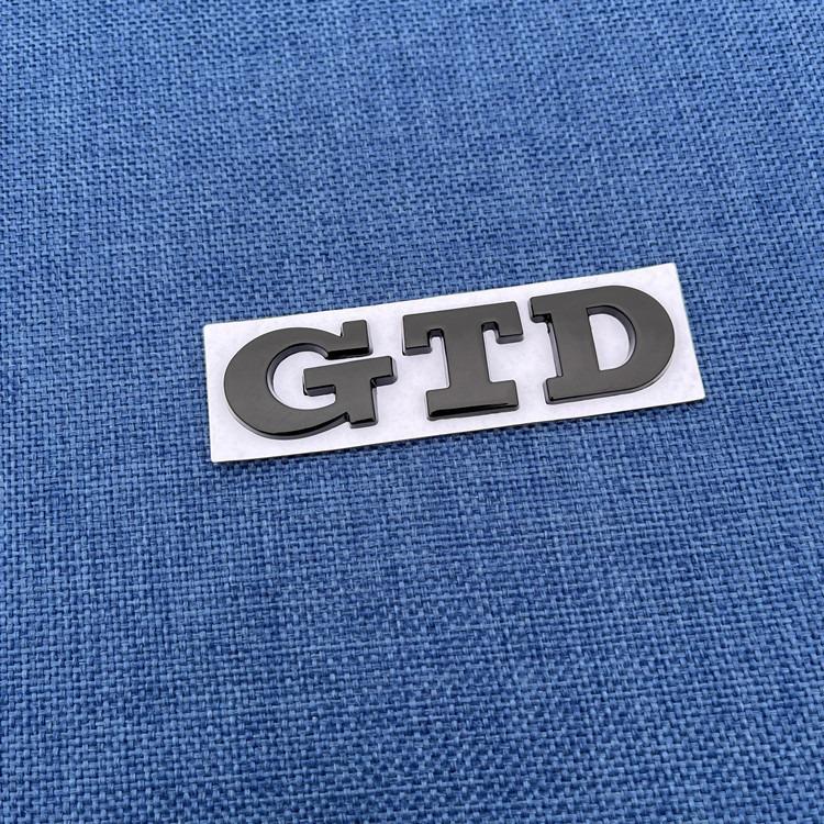 Volkswagen GTD Metal Grille Badge for Golf 7, Lingdu, Polo, Rline 6, Rear & Side Car Emblem.