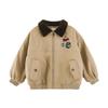 Youyou Boys' American Retro Fluffy Warm Winter Baseball Jacket