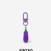 Adorable Purple Eggplant Keychain - Quirky Bag Charm & Creative Decoration