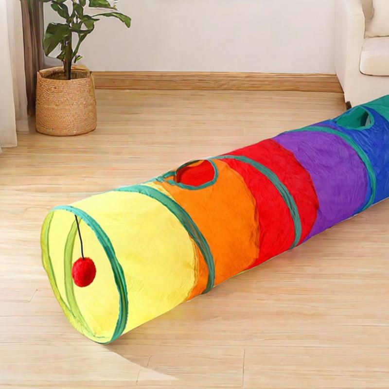 Hot Foldable Cat Tunnel Tube Interactive Fun Kitty Training Toy Boredom Buster For Puppy Kitten Pet Supplies Cat Accessory