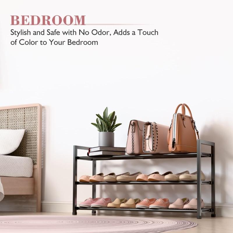 Sturdy Expandable Shoe Shelf With Folding Feature Great For Small Spaces And Apartment Use