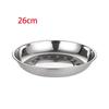 Reusable Deep Dinner Plates Non-Magnetic Metal Serving Platter Versatile Flat Dinnerware  For BBQ