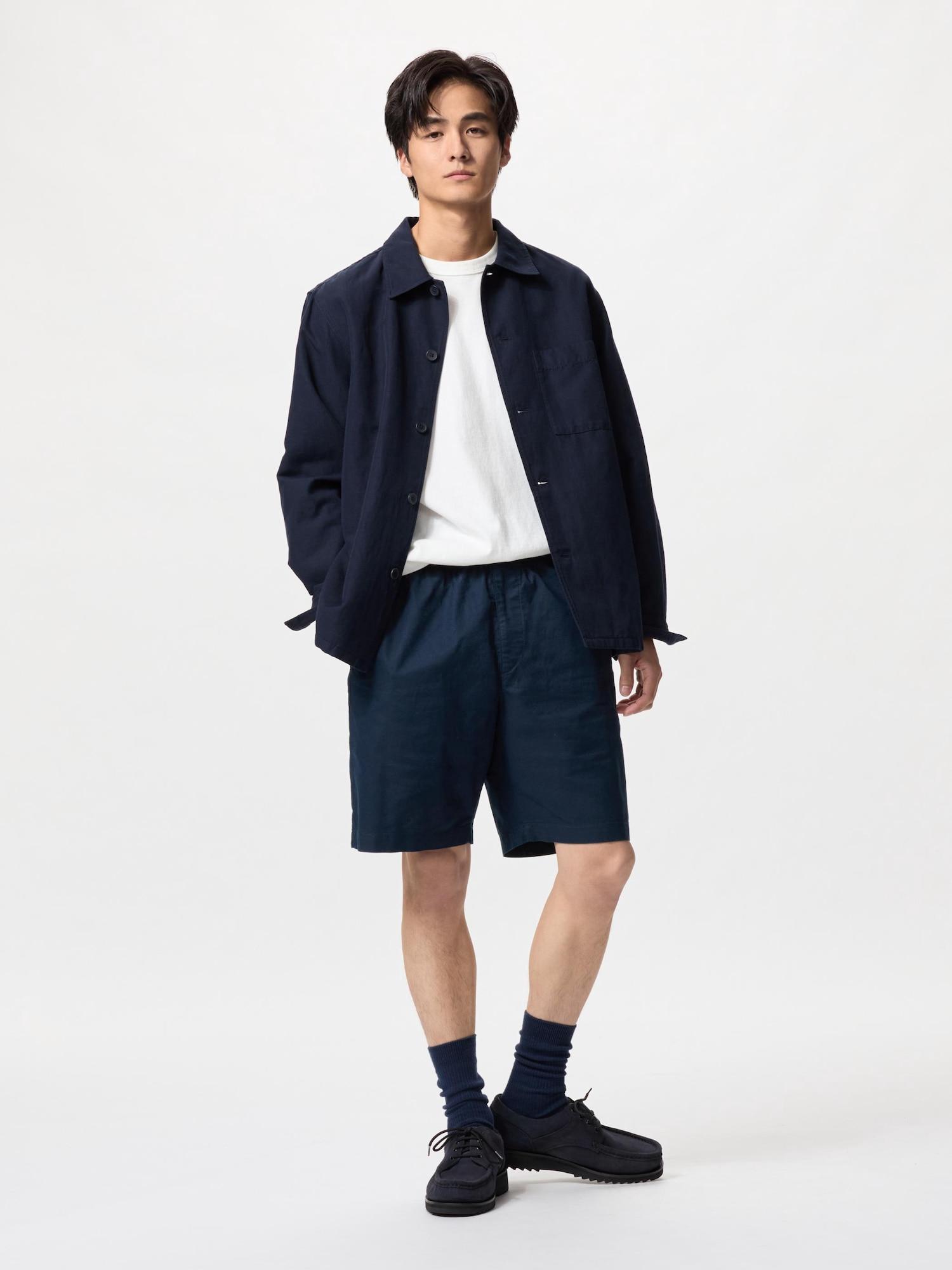 

Uniqlo Japan Льняные легкие шорты 69 NAVY/S
