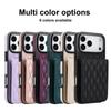Diamond Pattern Crossbody Case with Card Slot for iPhone 17 Pro: Apple 16 Fashionable Protective Cover