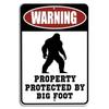 Outdoor Bigfoot Security Warning Sign, Funny Anti-Theft Decor for Garden Yard Cabin