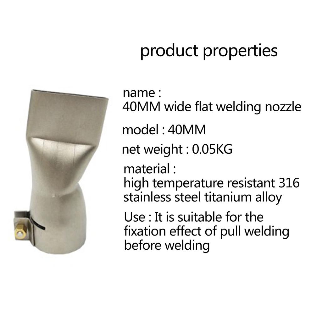 40mm Flat Wide Mouth Tubular Nozzle for BAK Hot Air Welder Water-proof