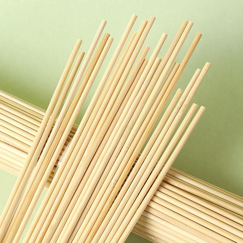 90pcs Bamboo Stick Food Grade Bamboo Skewer Sticks Disposable Natural Wood Long Stick for Barbecue Fruit BBQ Tools 15/20/25/30cm