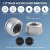 2Pcs 2.72" Trailer Axle Wheel Hub And Bearing Dust Cap With Extra 2 Rubber Plugs For Most 7000 To 8000 Pound Axles Dexter Trailer Axle Dust Cap Cup