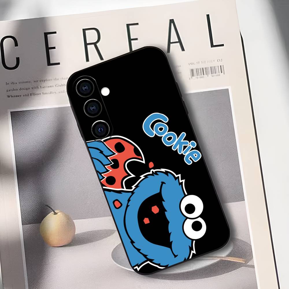 C-Cookies Monster Cartoon Phone Case For Samsung Galaxy A73,A72,A71,A70,A53,A52,A51,Others Soft Black Cover