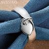 ALIZERO 925 Silver Ring Heart Lock Ring For Women Man Wedding Engagement Gifts Fashion Party Charm Jewelry