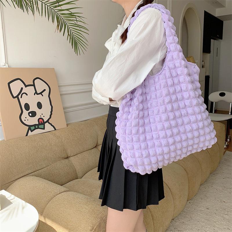 Women Fashion Quilted Shoulder Bag Space Cotton Large Capacity Handbag and Purse For Female Travel Shopping Tote Hobos Bags MIT