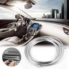 6M Car Door Chrome Moulding Trim Strip Scratch Guard Protector Cover Strip for Car Door Edge Air Outlet Door Hood Trunk Bumper