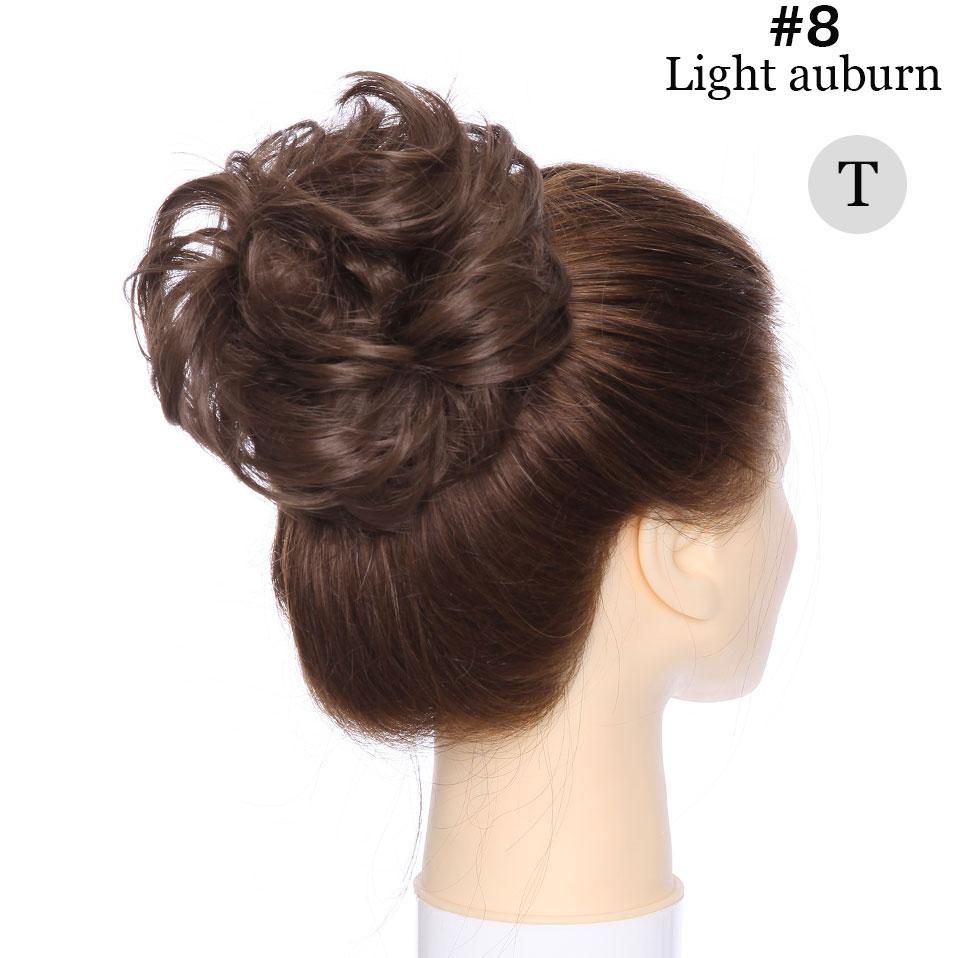 S-noilite Synthetic Elastic Band With Hair Curly Chignon Hair Women Drawstring Ponytail Hairpieces Black Brown Blonde Hairpiece