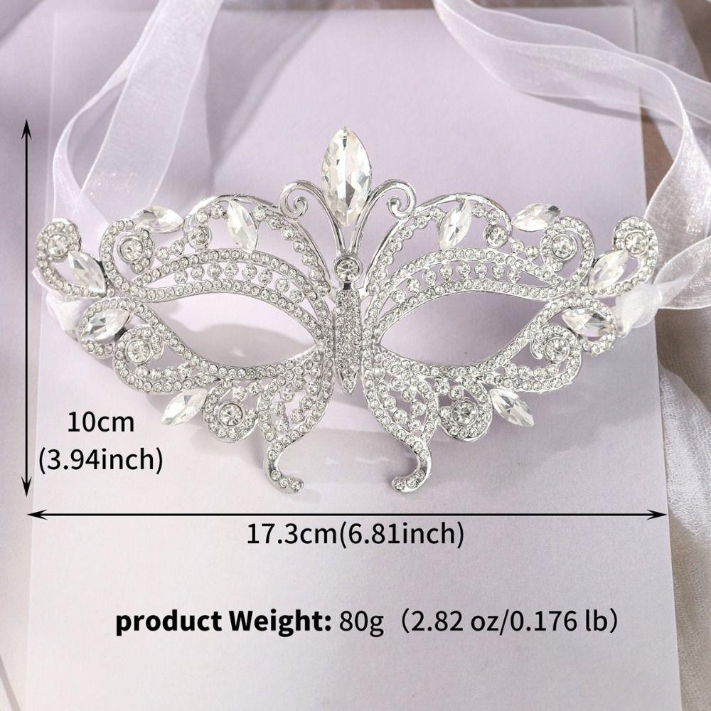 Face Decoration Accessories Rhinestone Masquerade Mask Fashion Accessory Costume Prop Venetian Mask Shiny Crystal