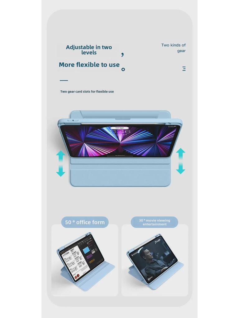 2022 iPad 10, 12.9'' & 11'' iPad Pro, 9th Gen Rotatable Protective Case