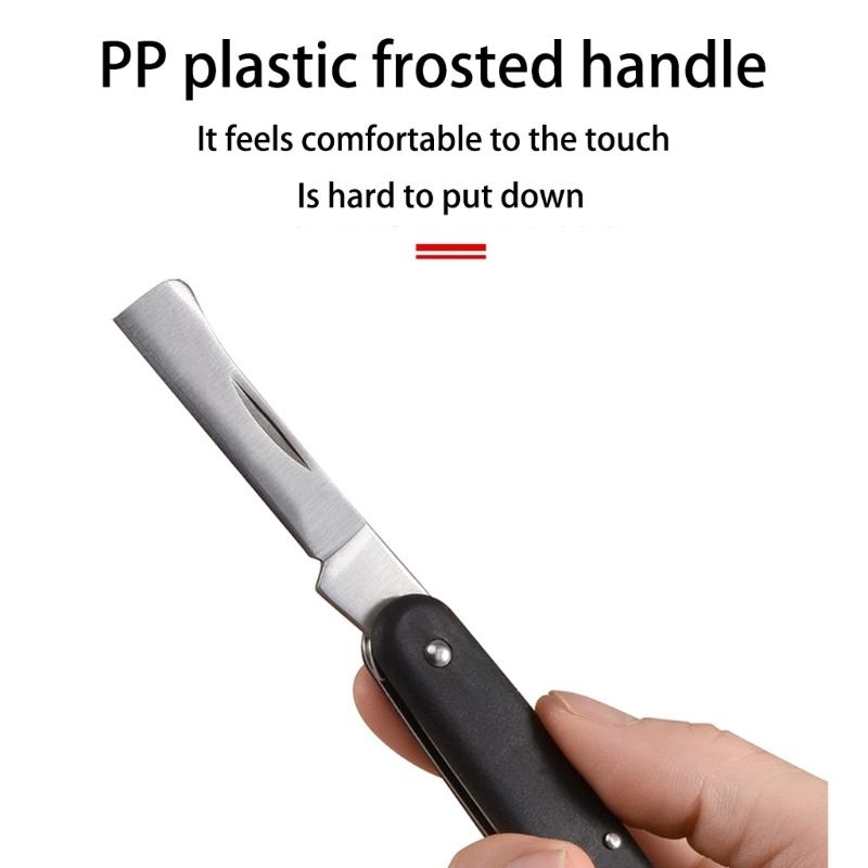 Compact Folding Garden Cutter Tool Ergonomic Design For Grafting Trimming And Cutting Shrubs With Stainless Steel Blade